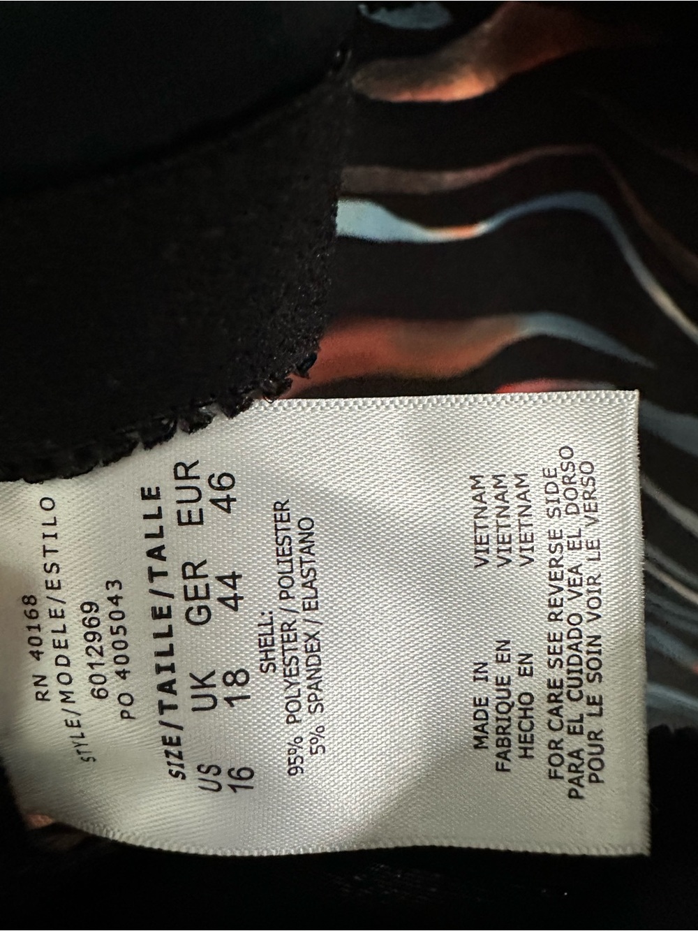 Magicsuit Tigress Nicole Tankini Top - Size 16 NWOT Coral Black Blue - Picture 9 of 10